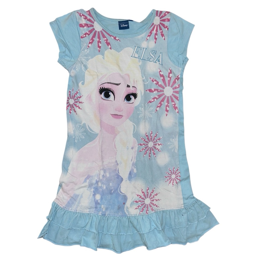 Disney Frozen Elsa Blue and Pink Casual Dress 110 cm 5T